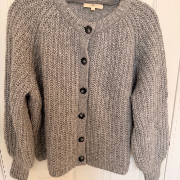 Sezane Emile Gray Cardigan Sweater - Picture 2 of 6